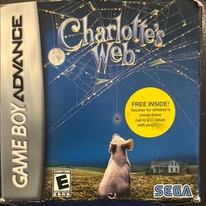 Charlotte's Web Game for GameBoy Advance Sega